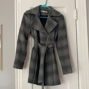 Kenneth Cole Grey Wool Winter Coat